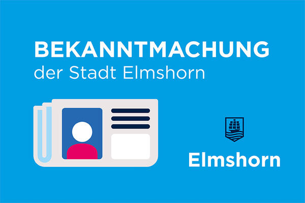 Logo mit dem Schriftzug "Bekanntmachung der Stadt Elmshorn"